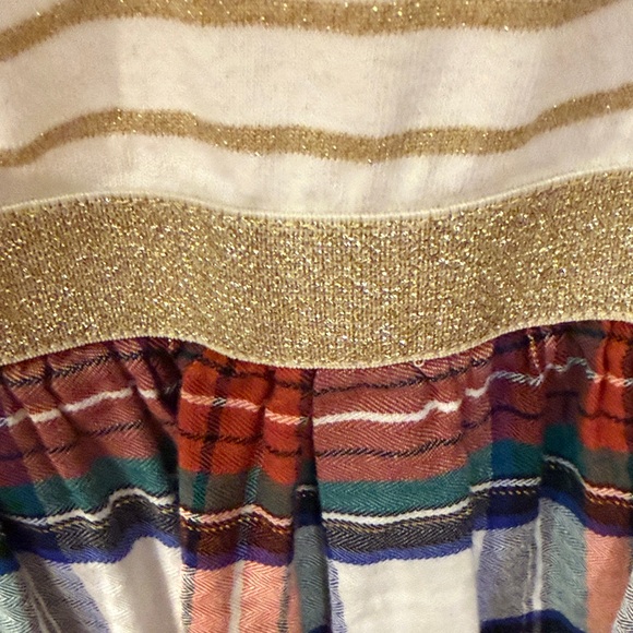 Crewcuts Gold Striped and Plaid Long Sleeve Tee - Picture 3 of 4